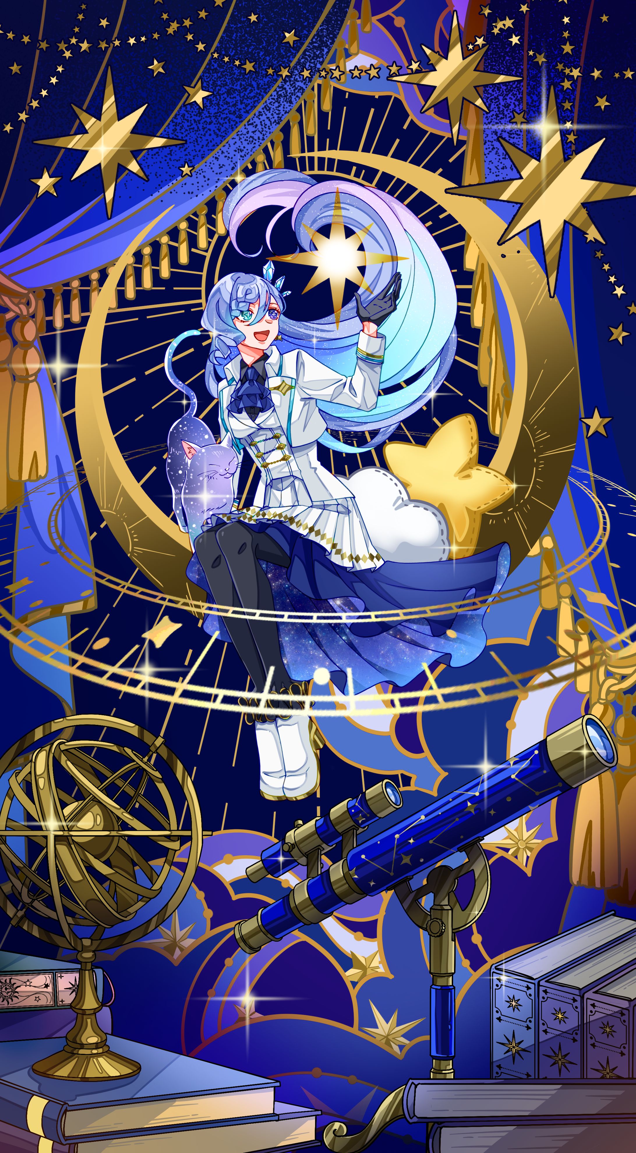 【commission】スマホ壁紙向け一枚絵/シャト・エラン様-1