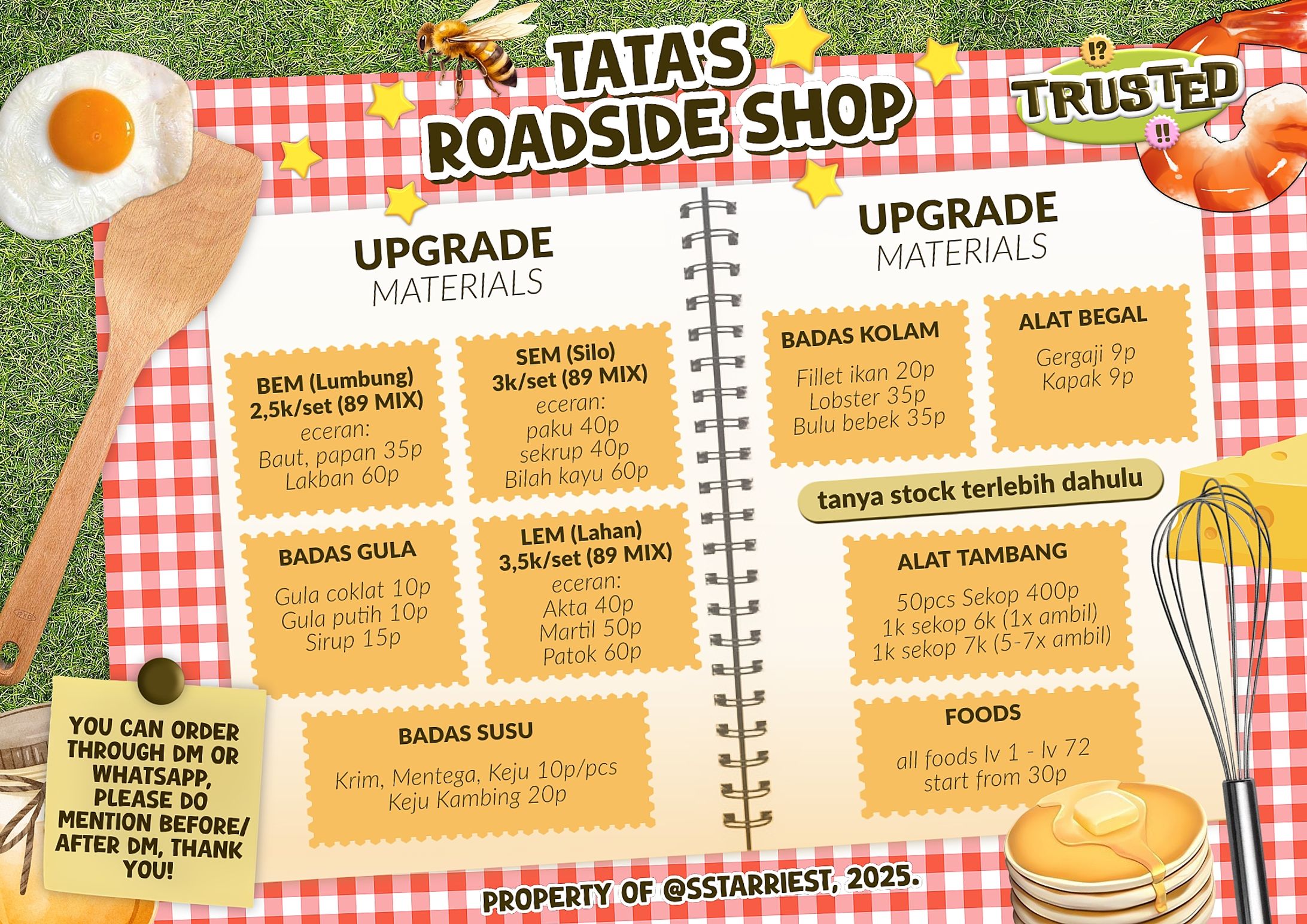 CUSTOMIZED PRICELIST HAYDAY-1