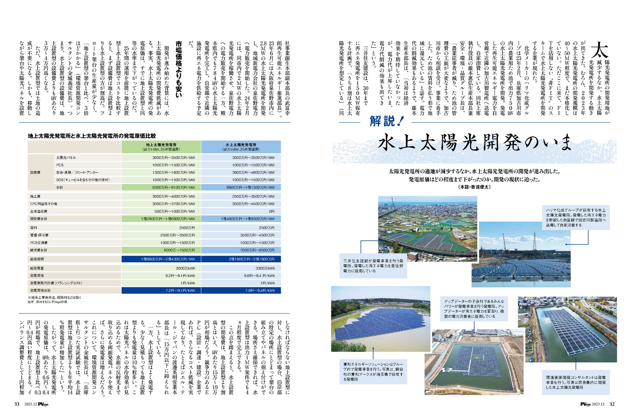 PVEYE2023年12月号　解説！水上太陽光開発のいま-1