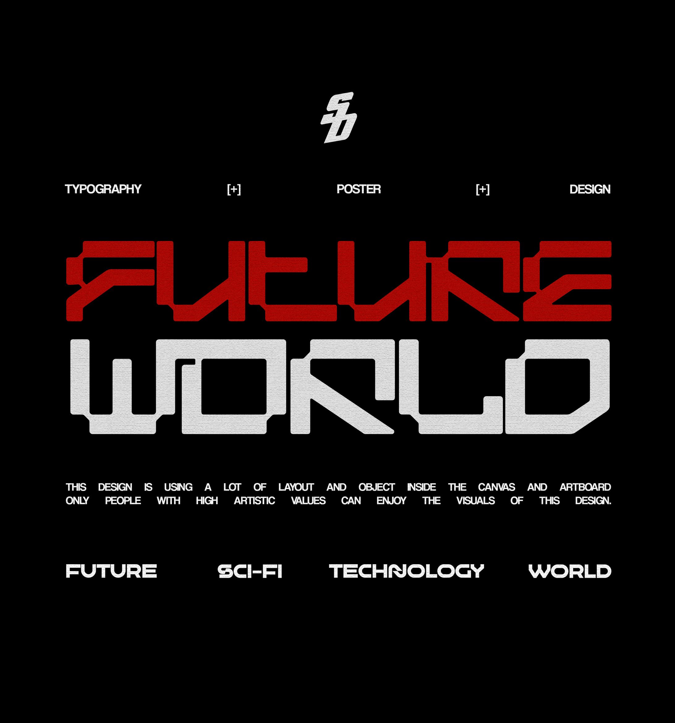 Typography Poster Design [ Future World ]-1
