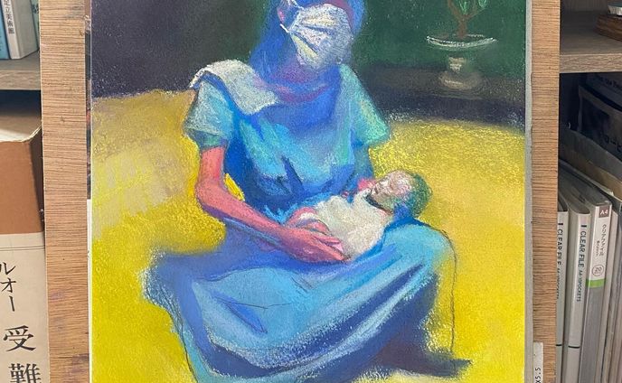 Mother and Childe

#miranart #林美蘭　#art #contemporaryart #pastelart #contemporaryartist #figurativeart #womanpower #lgbtq #covid19art#feminismart #feminismartist