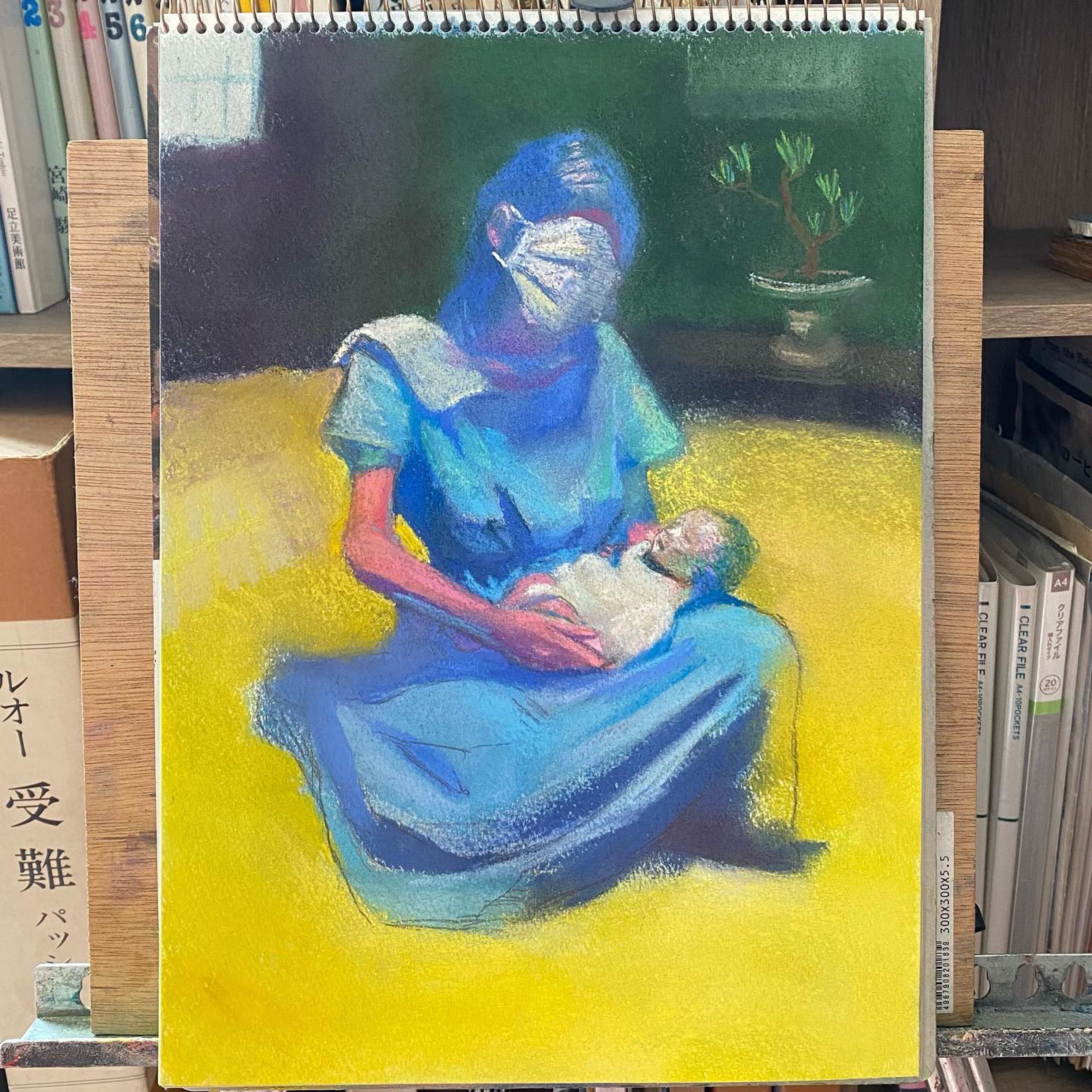 Mother and Childe

#miranart #林美蘭　#art #contemporaryart #pastelart #contemporaryartist #figurativeart #womanpower #lgbtq #covid19art#feminismart #feminismartist-1