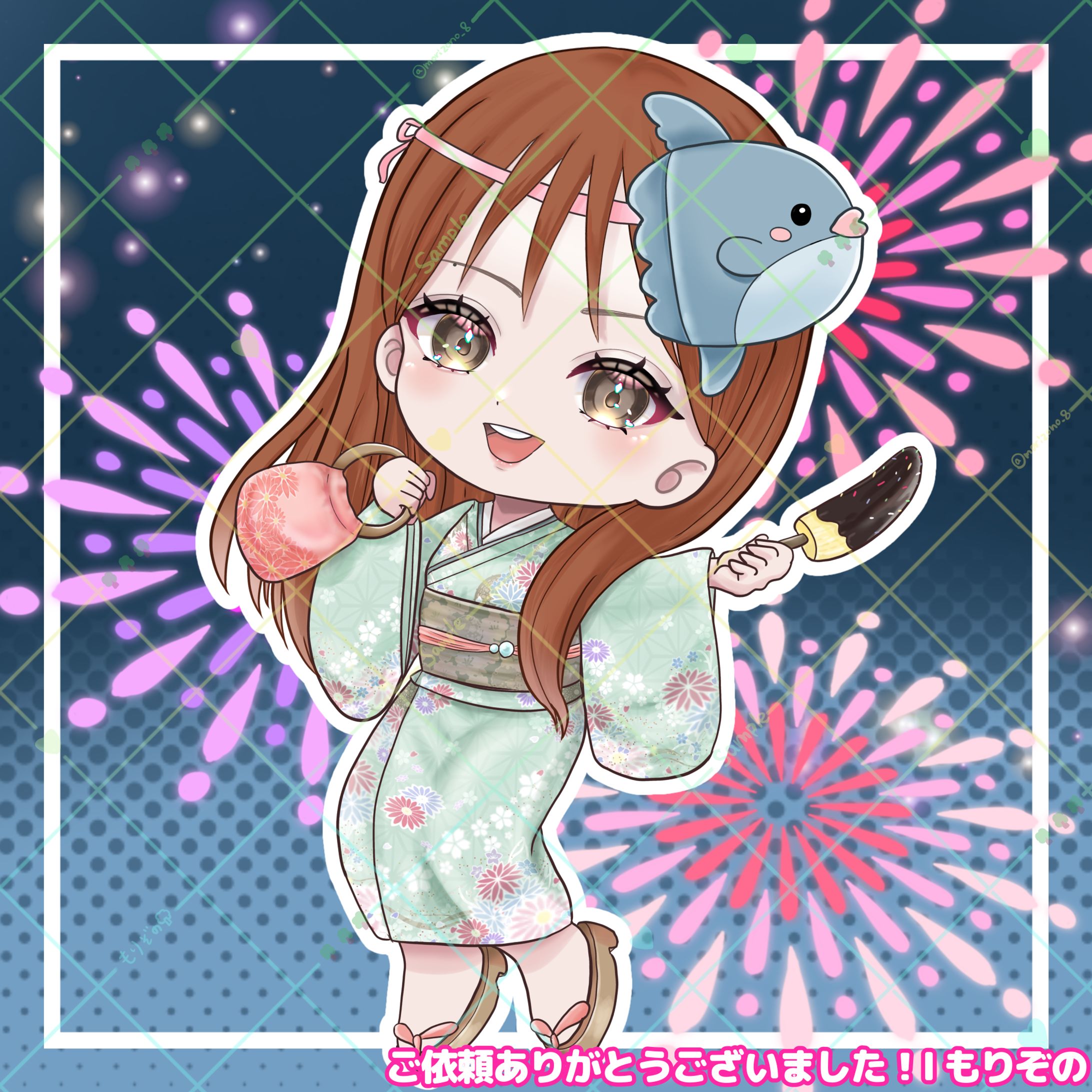 【ご依頼】ばーびー様ご依頼　ゆなゆな様浴衣SD-1