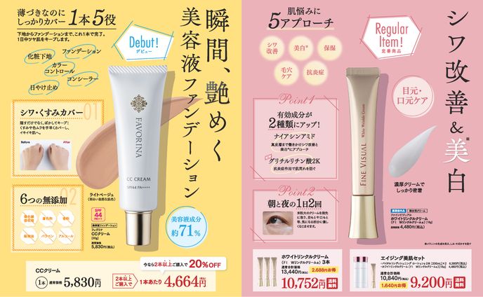 美容液・クリーム訴求ページ