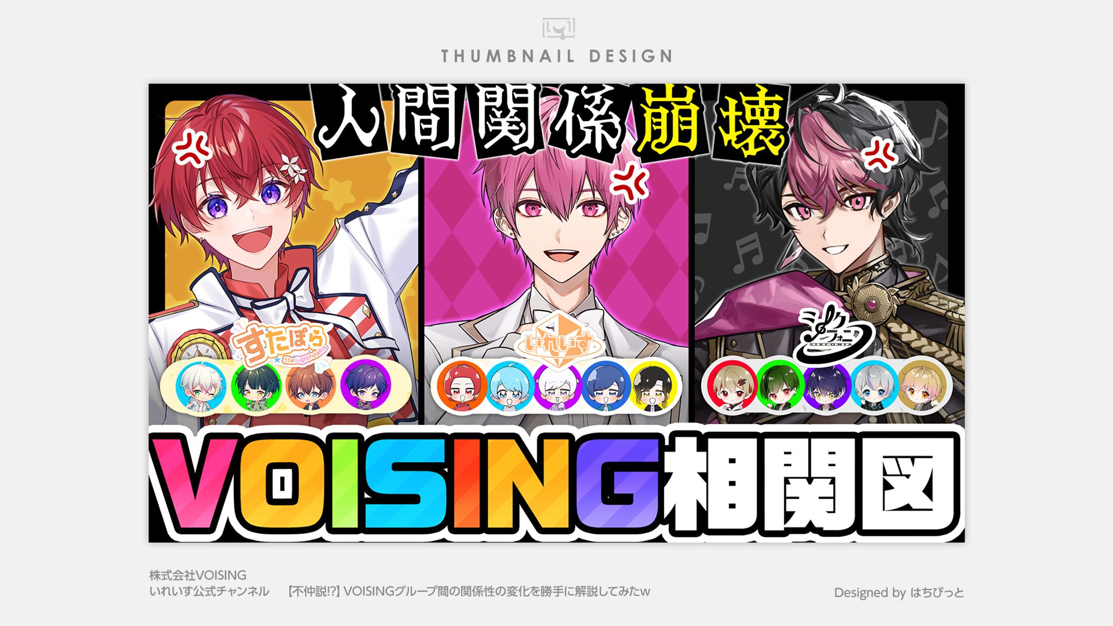 いれいす│サムネイル│【不仲説!?】VOISINGグループ間の関係性の変化を勝手に解説してみたw-1