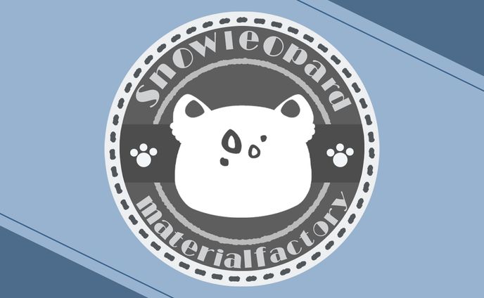 【ユキヒョウ素材工場モチーフロゴ】