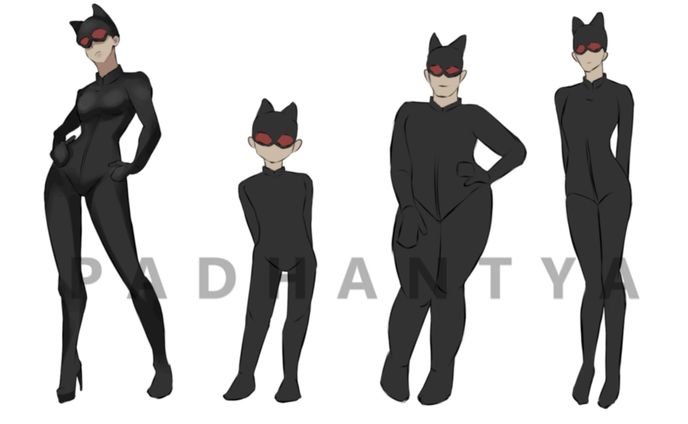 Cat Women Breakdown Character Design