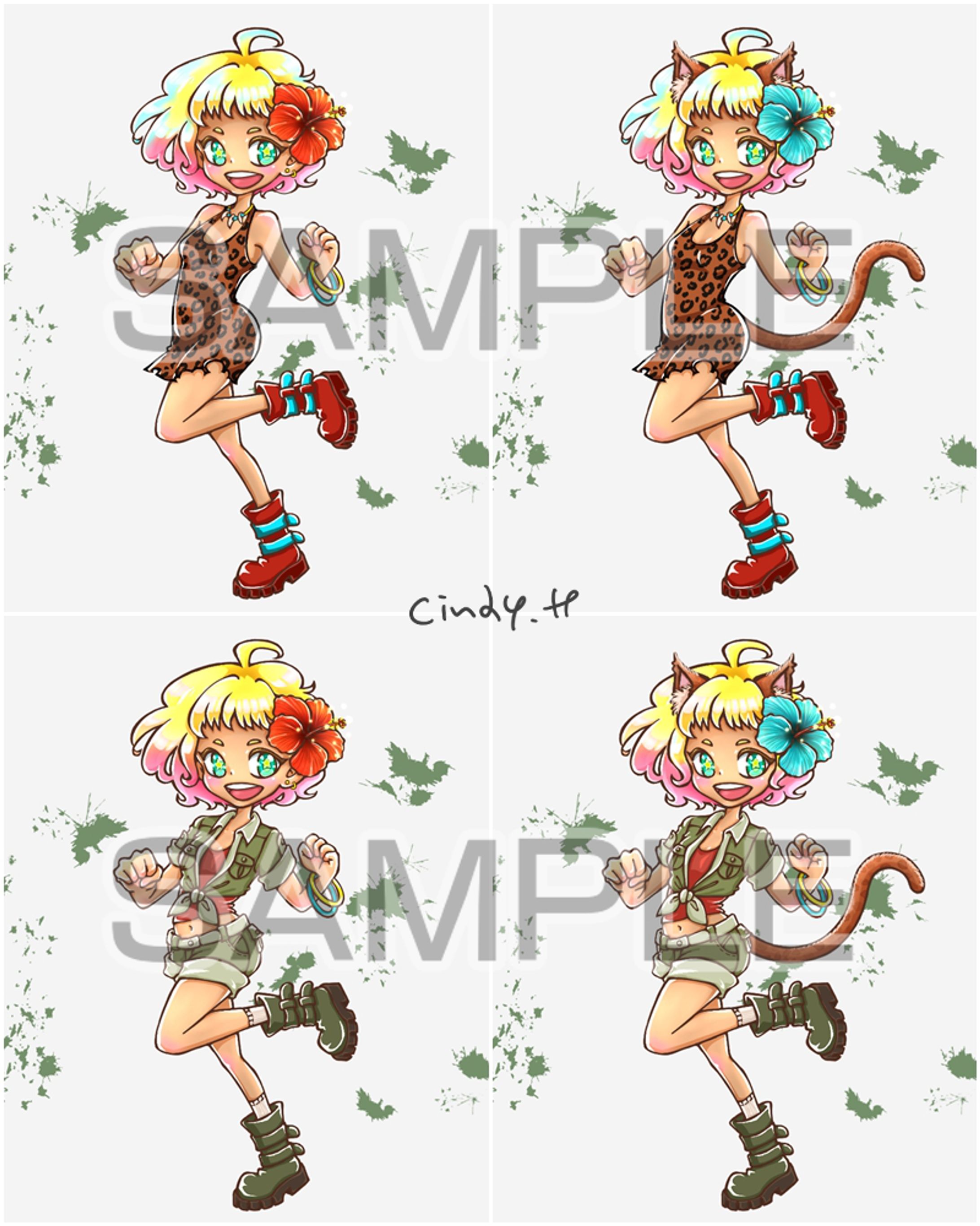 南国風　女の子（ケモミミ）-1