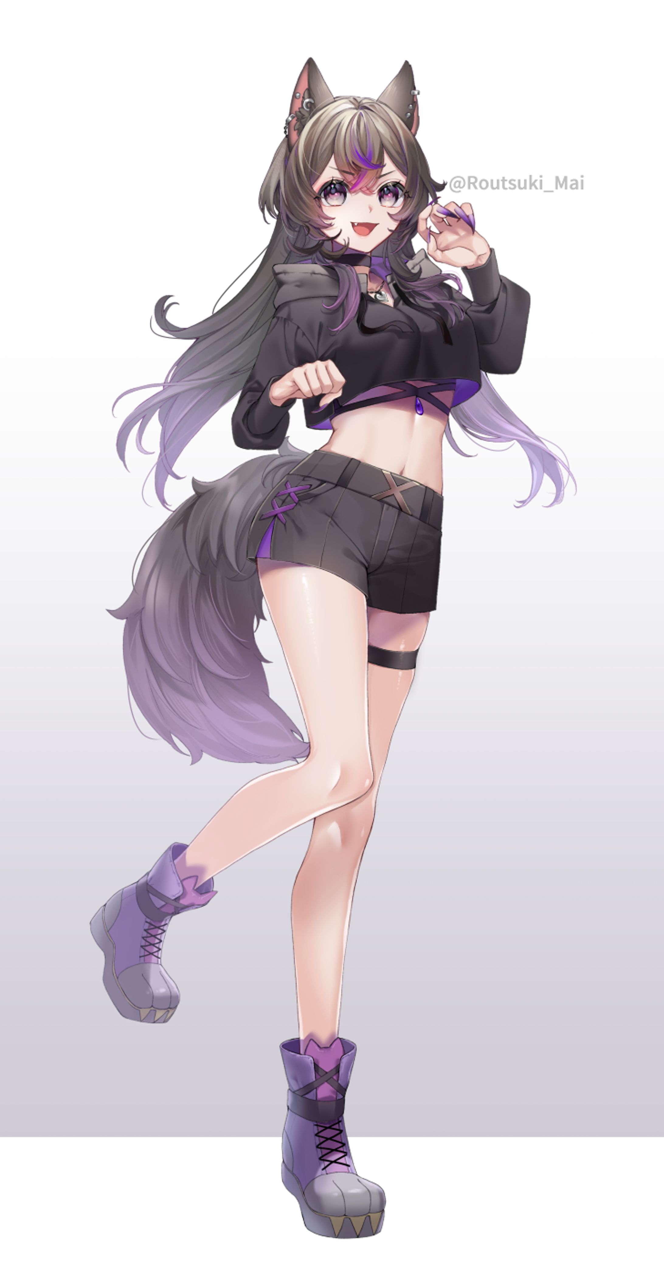 【お仕事】BLOOM所属の狼月マイ様立ち絵-1