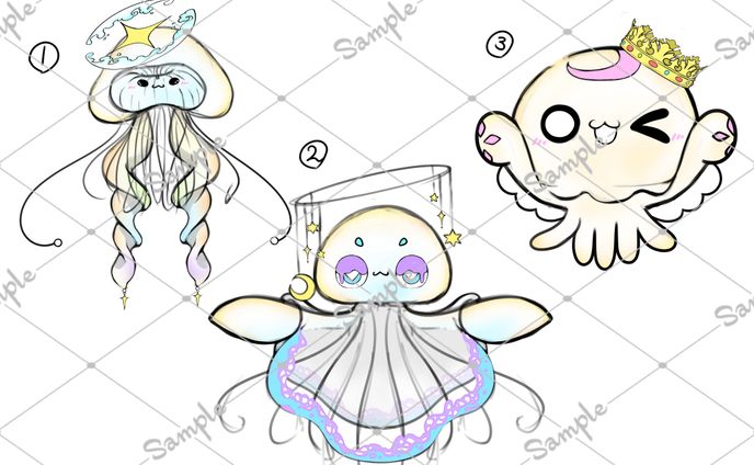 マスコットキャラ案_ご依頼(ラフ画)