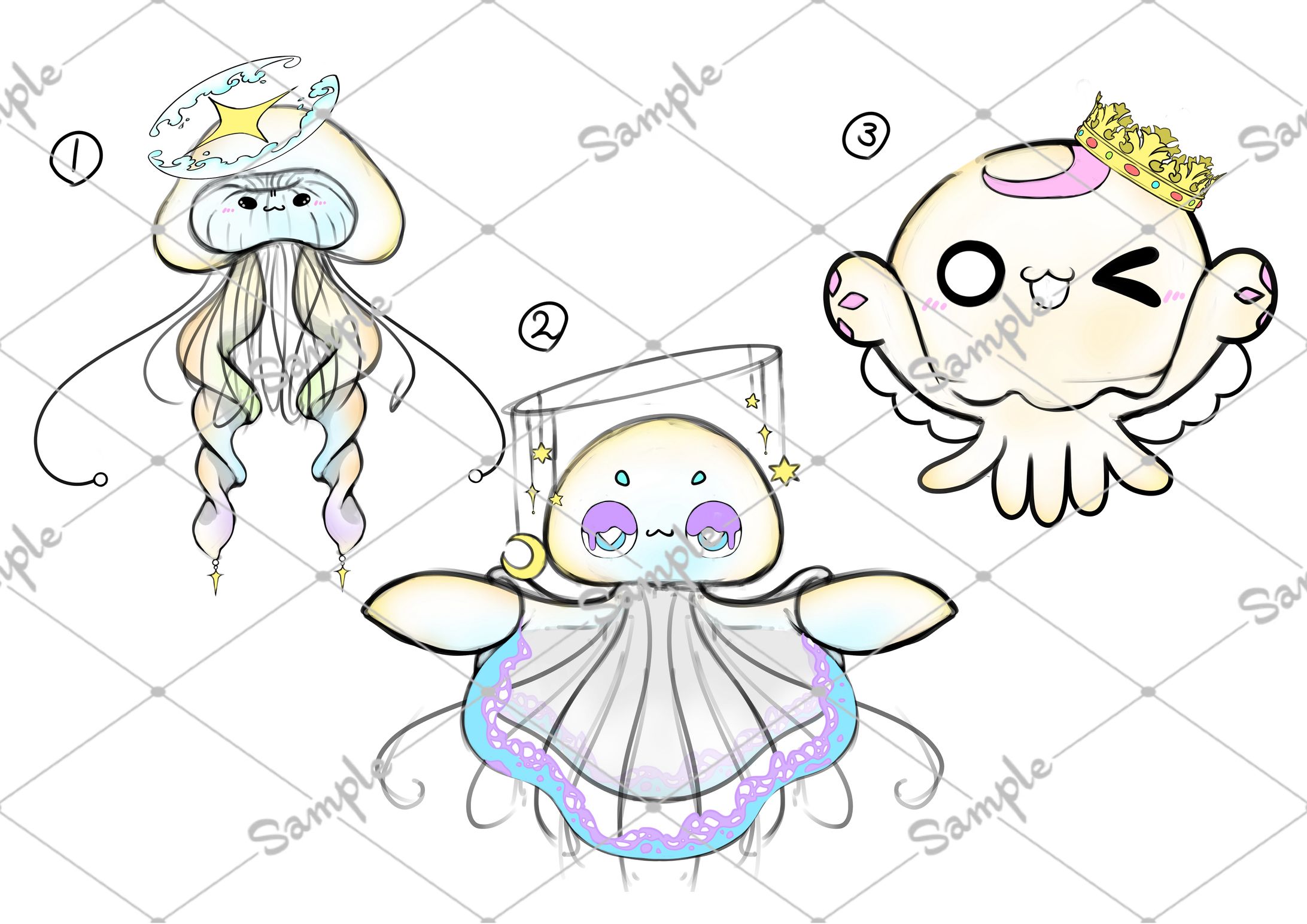 マスコットキャラ案_ご依頼(ラフ画)-1