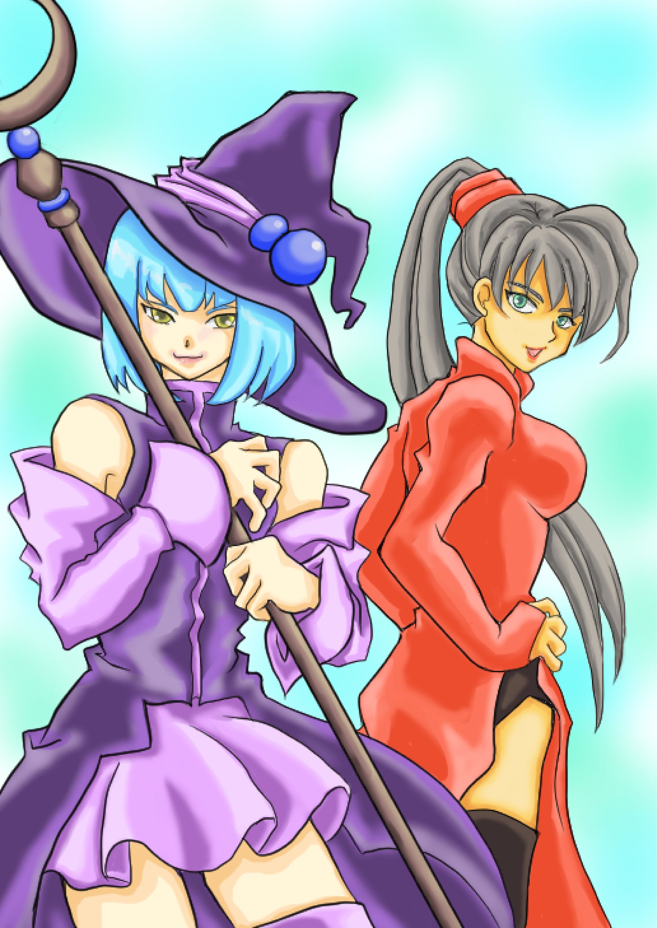 イラスト魔女線画-1