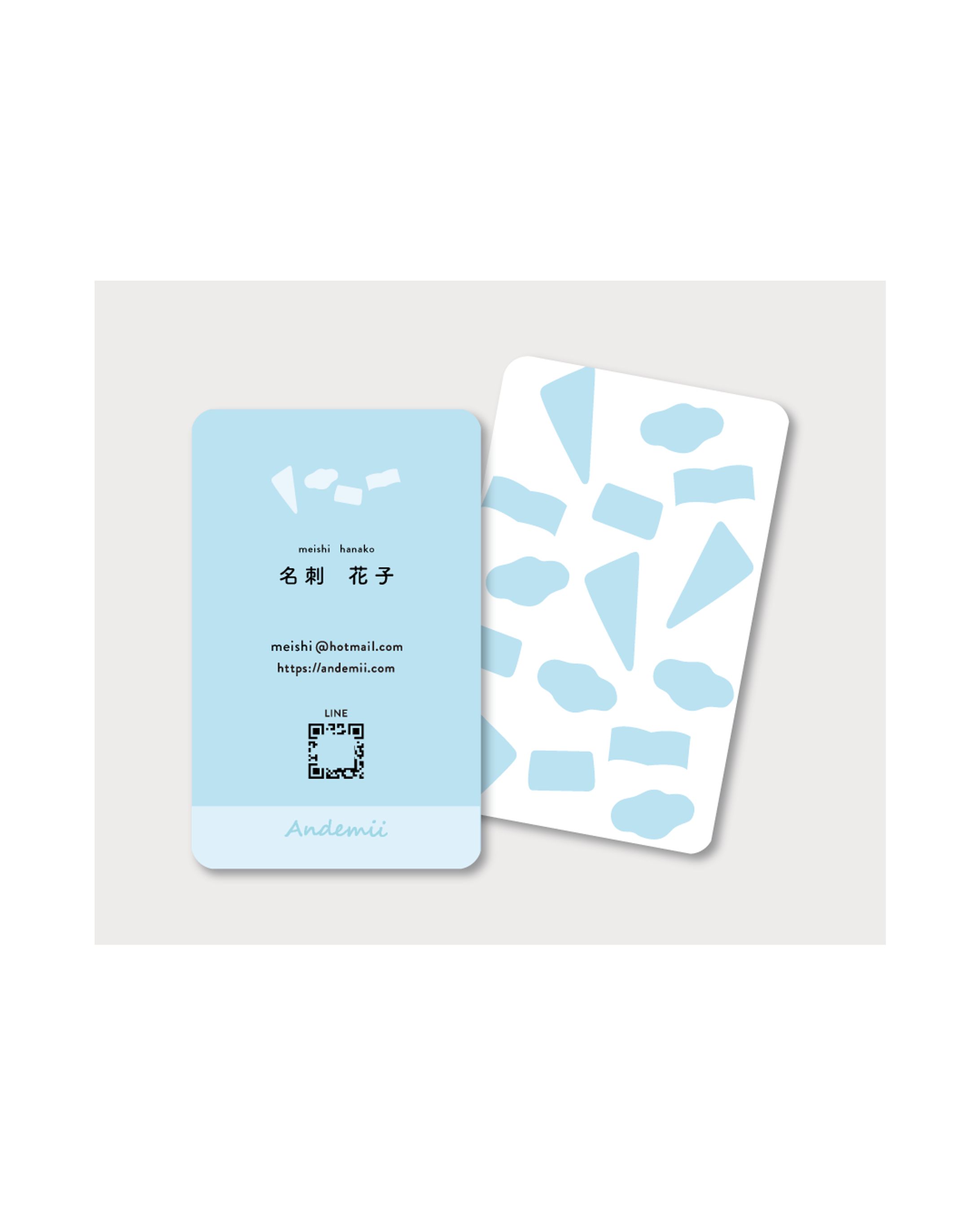 角丸加工を施した軽やかな名刺-1