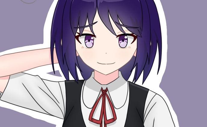 オリジナルキャラクター制服娘アイコンイラスト