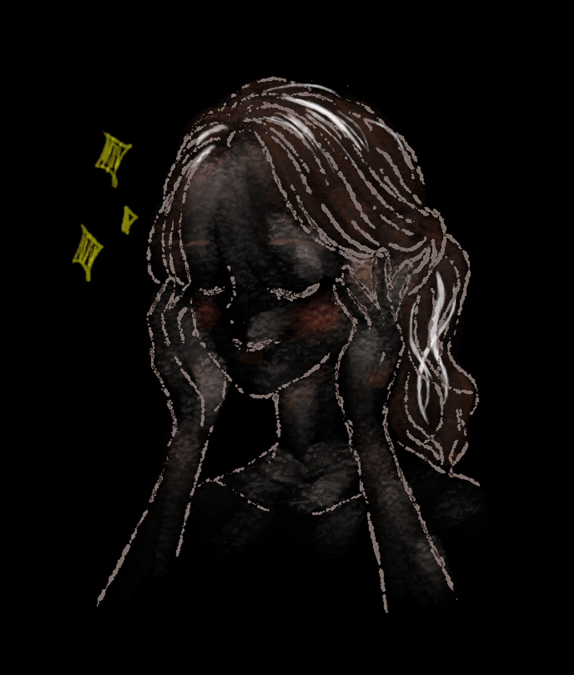 イラスト｜スキンケアの女性-1