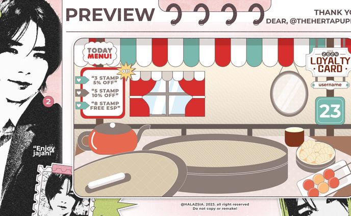 CUSTOM COMMISSION LOYALTY CARD TEMPLATE