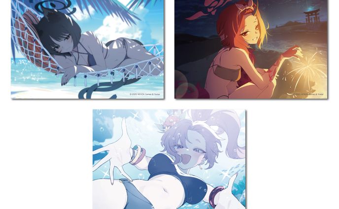 株式会社Yostar ブルーアーカイブ「ブロマイドセット（キキョウ（水着）、ユカリ（水着）、レンゲ（水着））」商品企画・デザイン