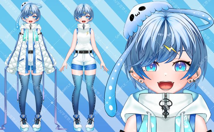 【海月 凪 様】Vtuberデザイン＆Live2D