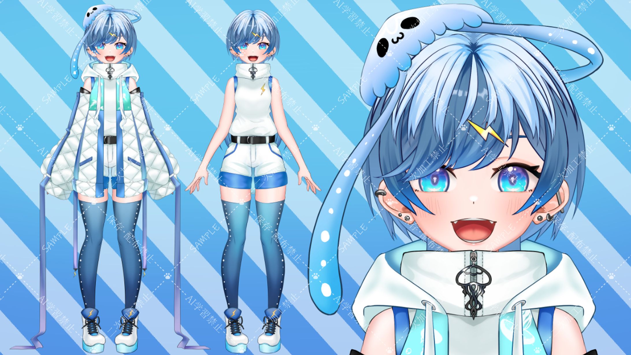 【海月 凪 様】Vtuberデザイン＆Live2D-1