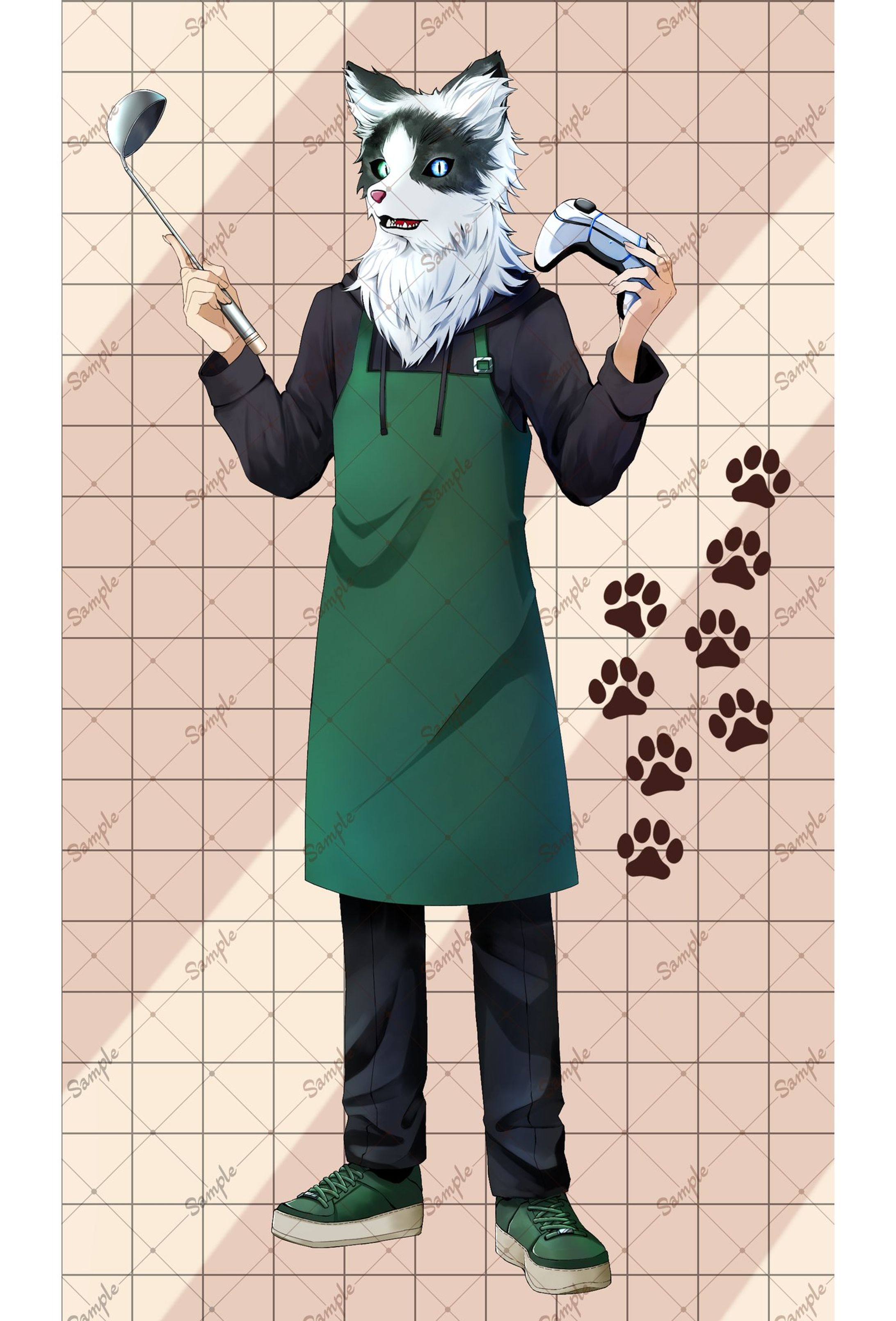 猫さんのYouTubeさんの立ち絵イラスト-1