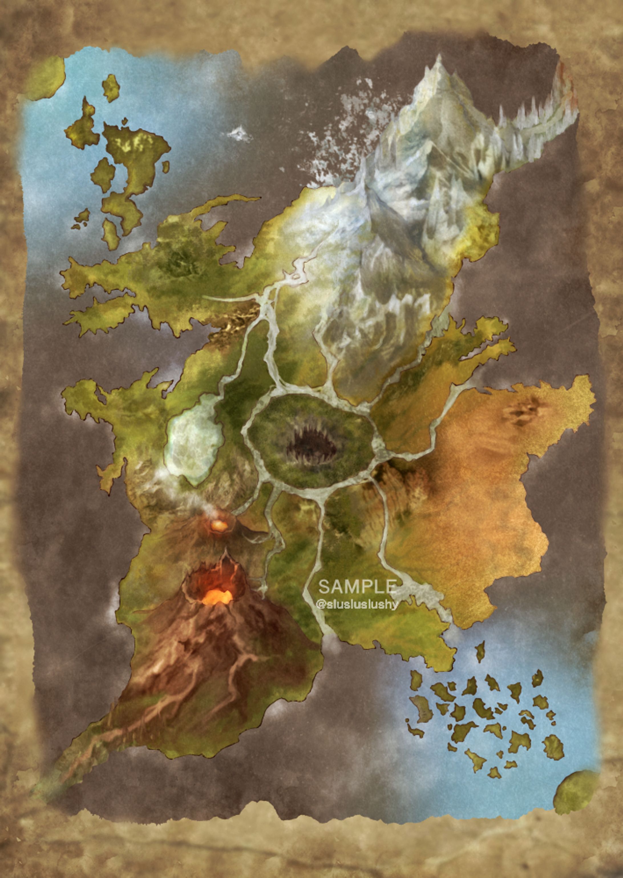 「エンリ帝国戦記〜叙事詩オモイカネ〜」地図イラスト-1