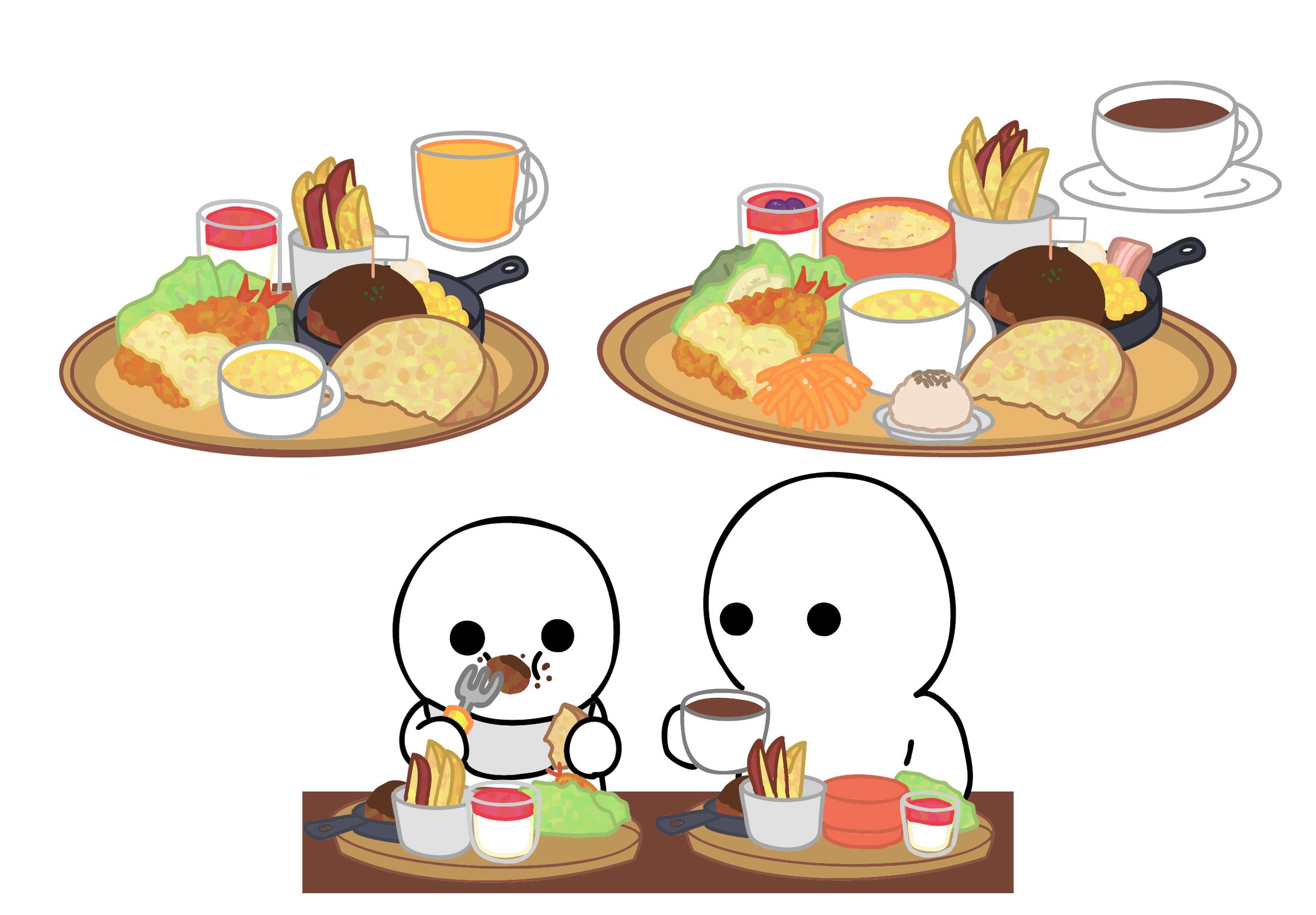 お子様ランチと大人のお子様ランチ-1