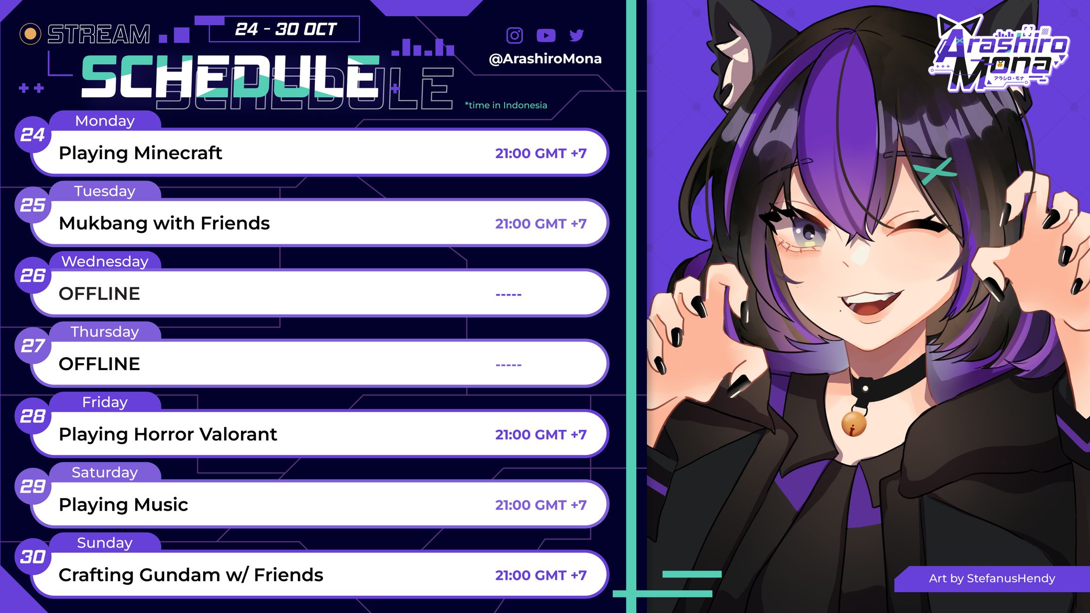 Arashiro Mona Stream Schedule-1