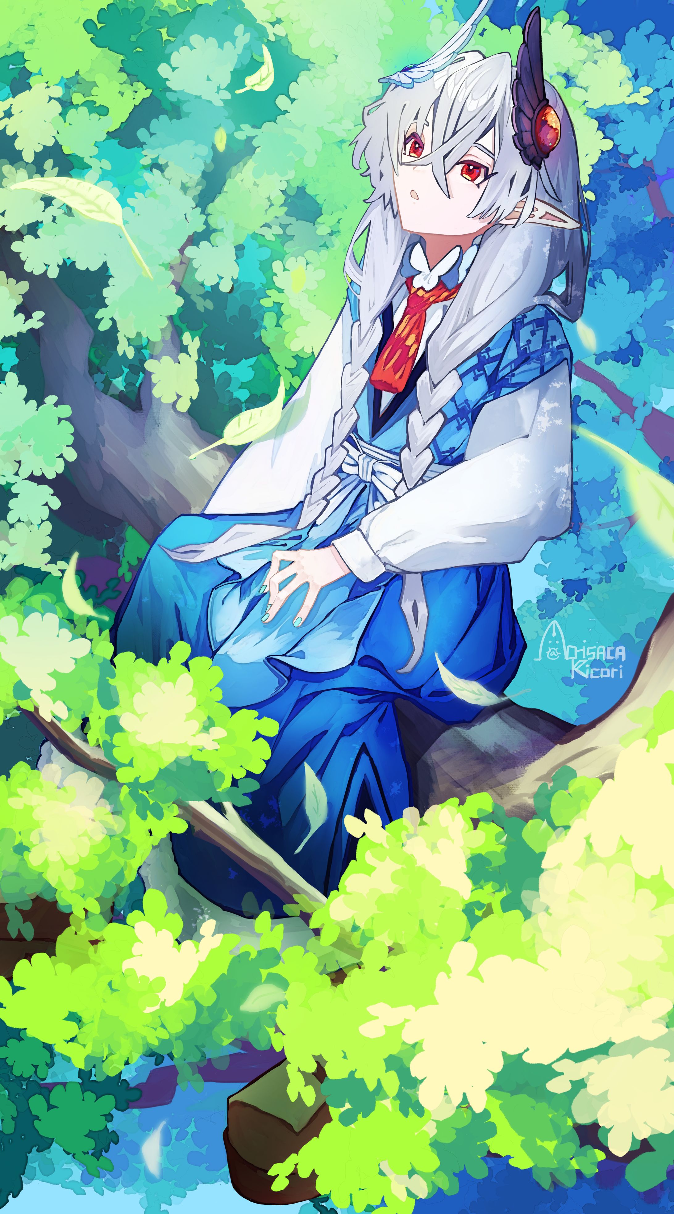 【一枚絵】空を見上げる-1