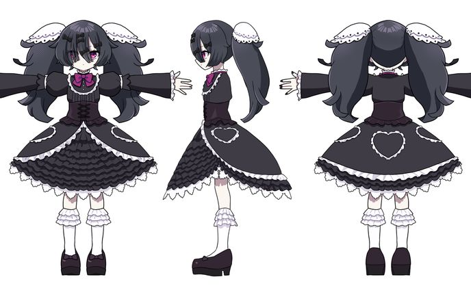 3Dモデル用四面図