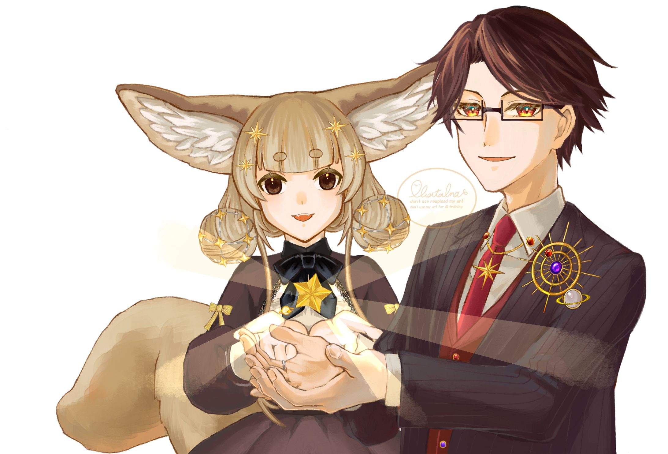 バストアップ：星守紅矢様・星守ちせ様ご依頼-1