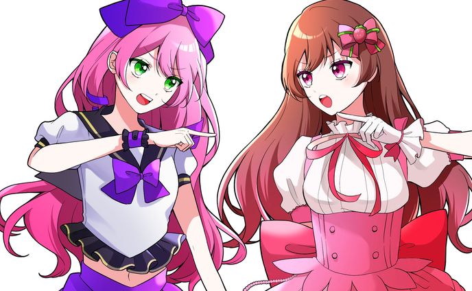 リリぴ様×めぐ様　「Aじゃないか」　歌ってみた動画用イラスト