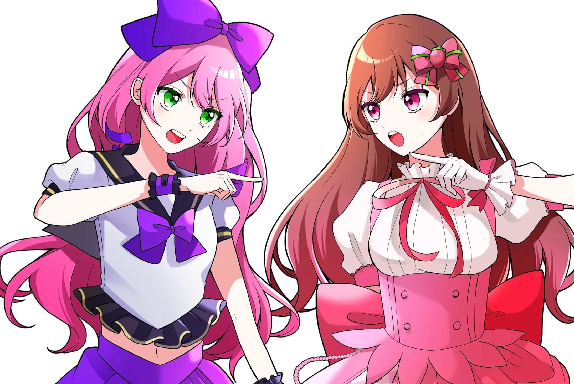 リリぴ様×めぐ様　「Aじゃないか」　歌ってみた動画用イラスト-1