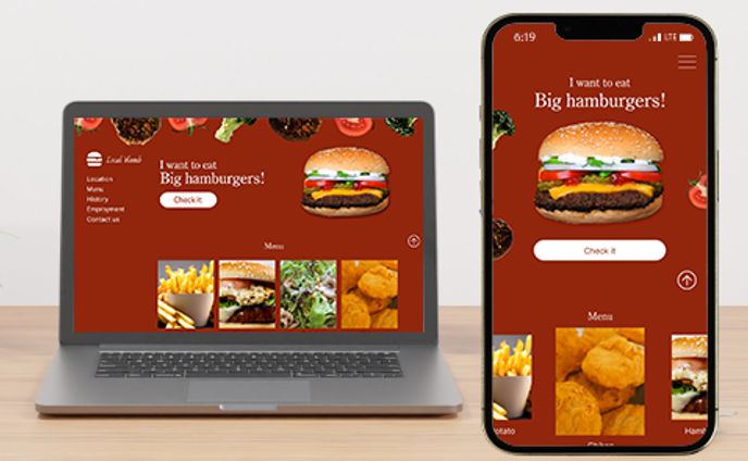 ハンバーガーレストラン　WEBサイト 