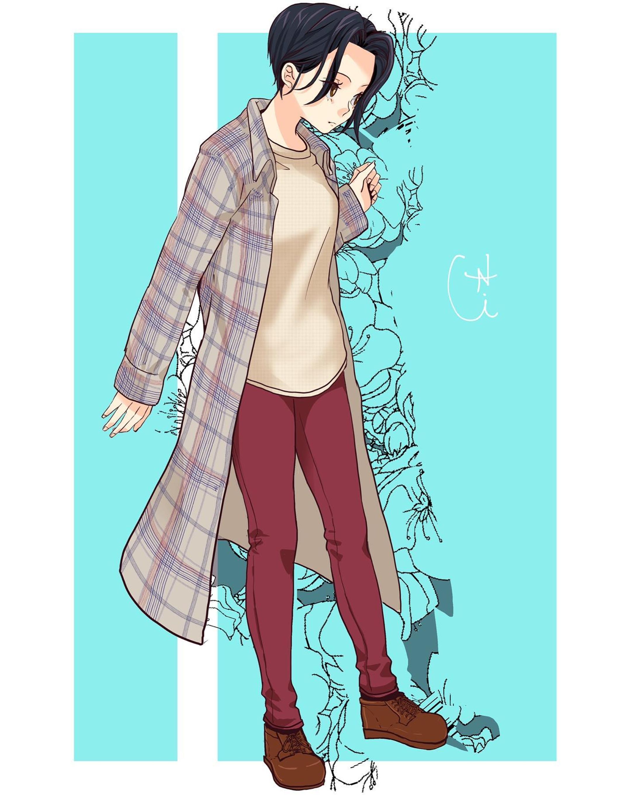 #イラスト #オリジナル #女の子イラスト #ファッションコーデ-1