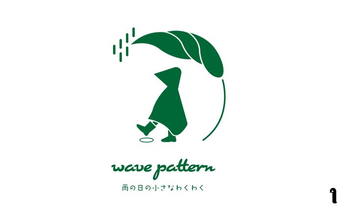 波紋　モノトーンロゴ