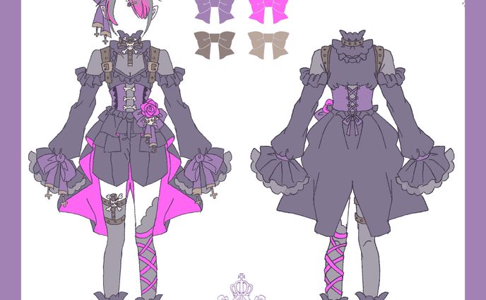 【お仕事】個人様・オリジナルキャラクター用の衣装デザイン