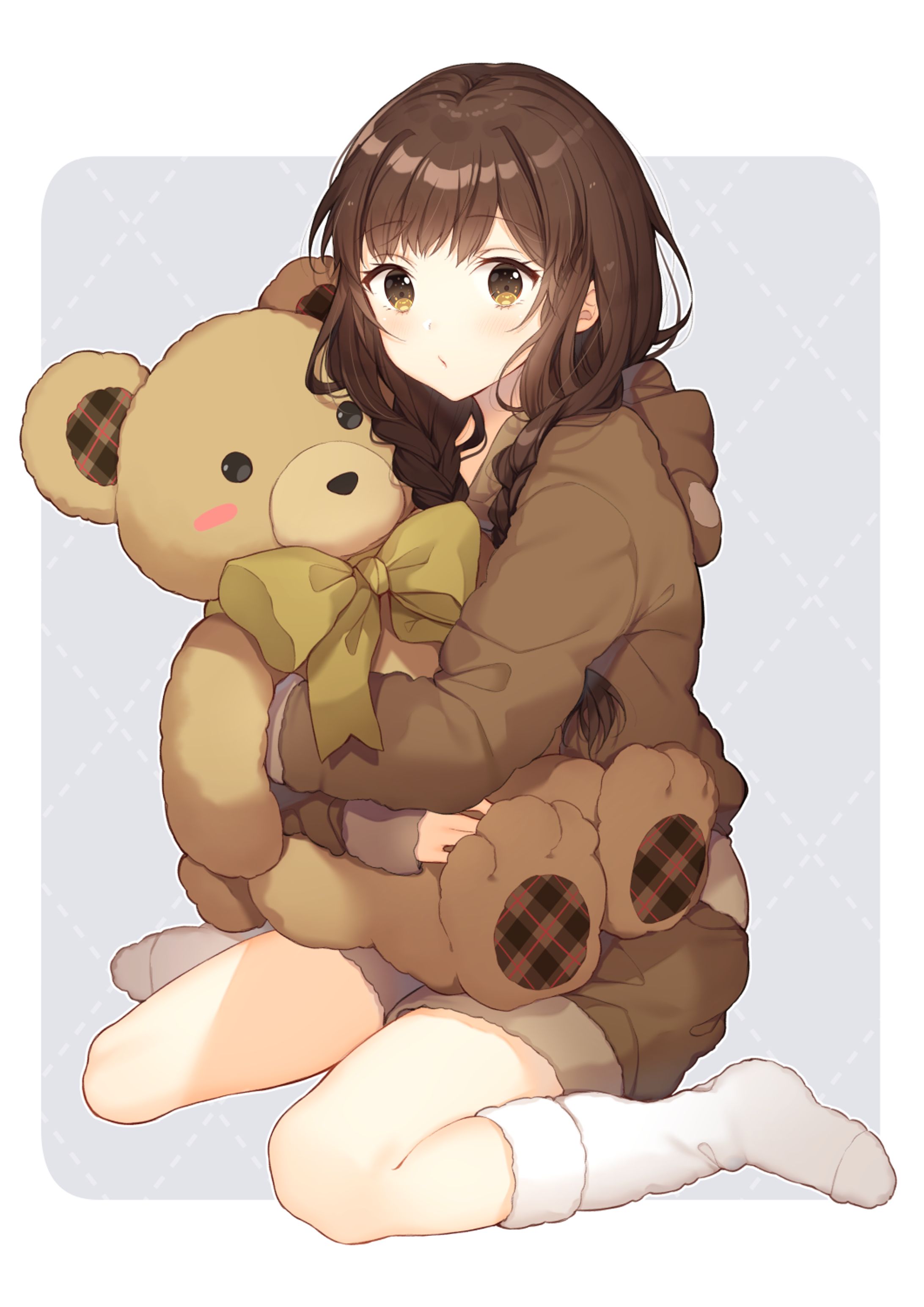 テディベアとみつあみちゃん-1