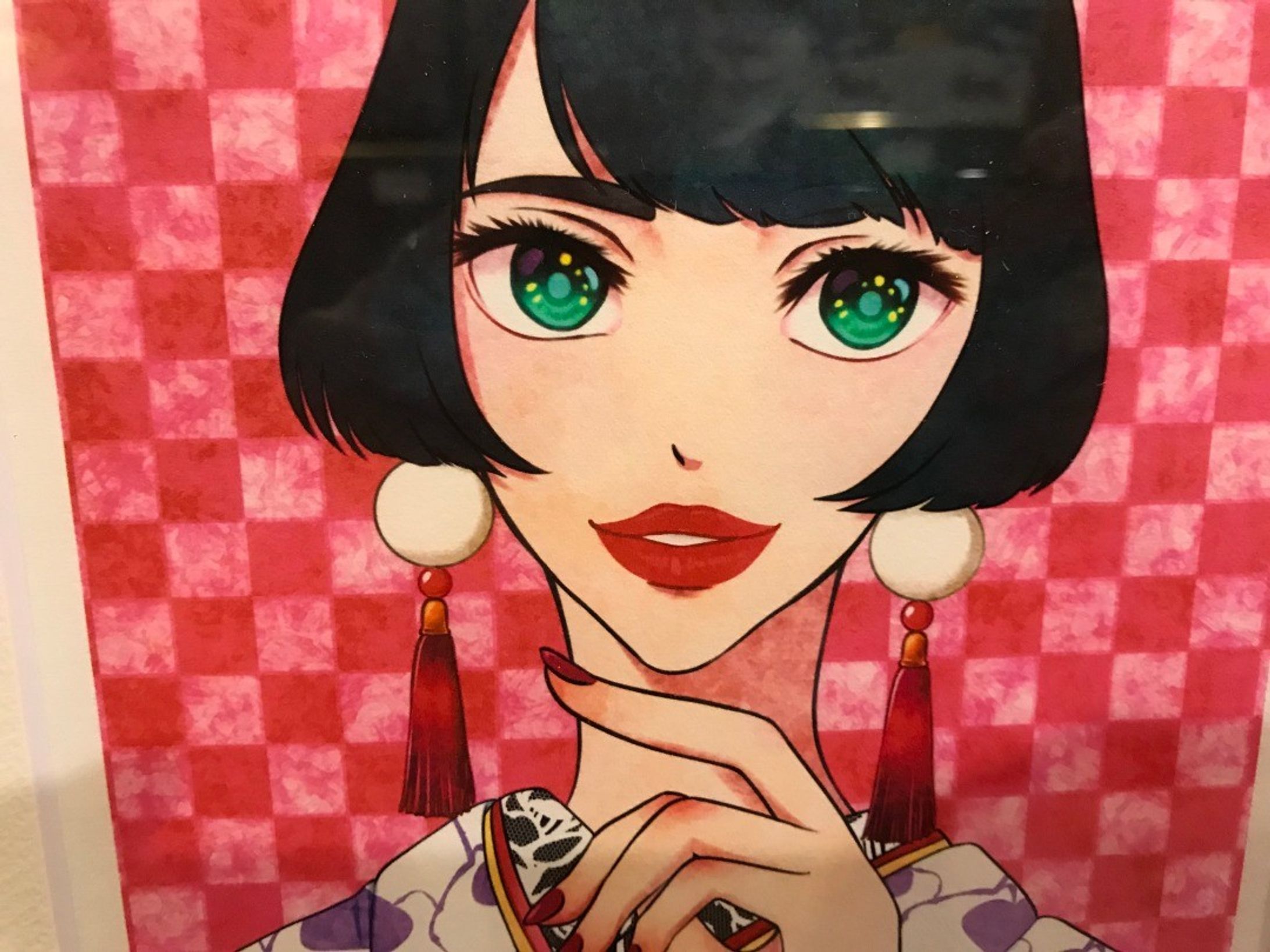 『新春！魅惑の女性画展』
今年初の展示会参加です。題は『色とりどり』
#illastration #digitalillustration #exhibition #original #merryartgallery別館-1