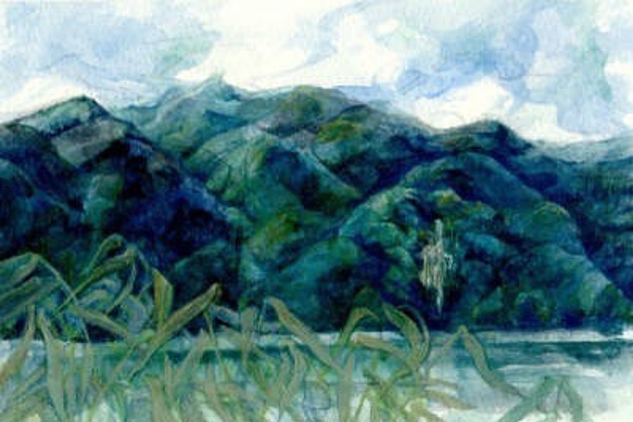 山並み #illustration #風景 #山 #水彩-1