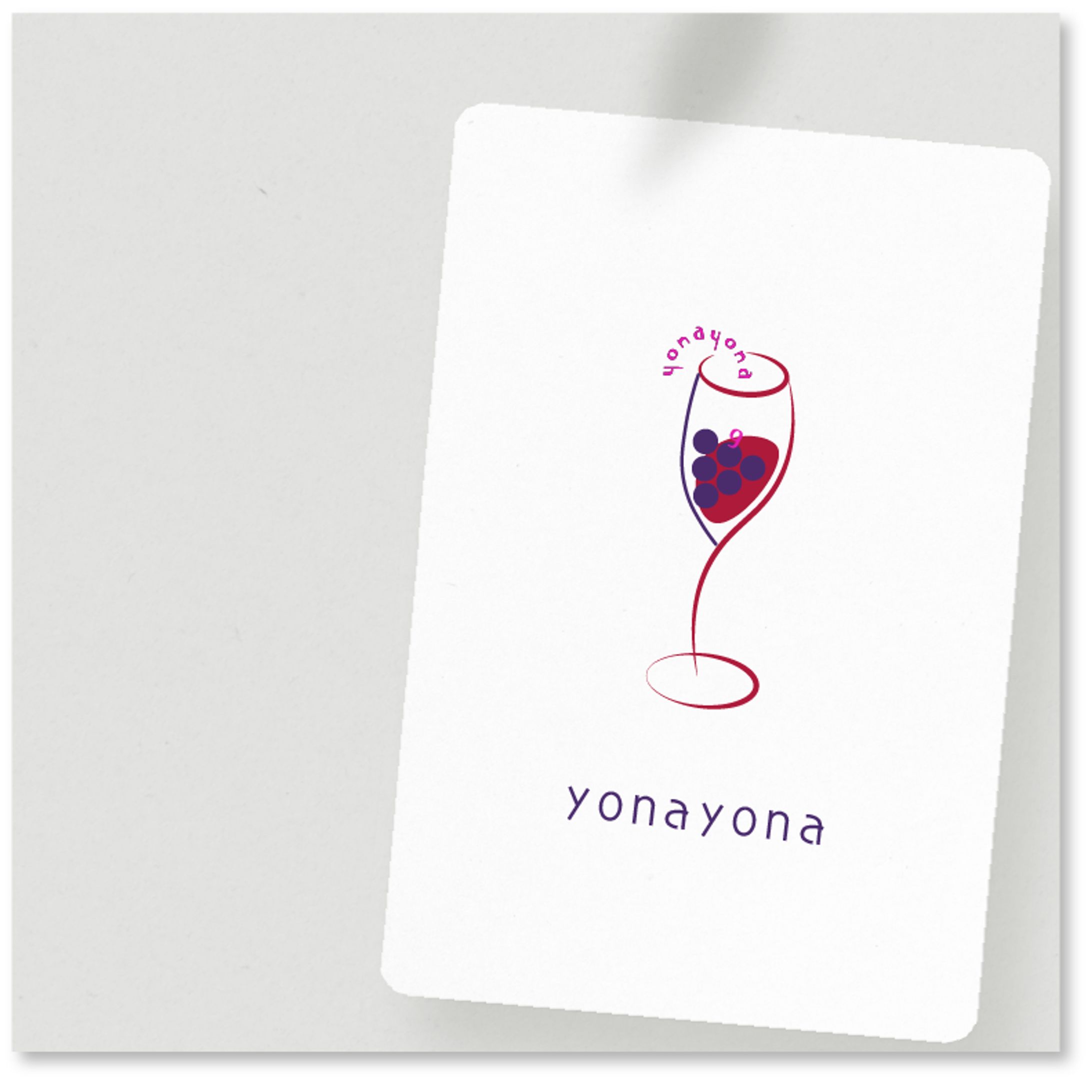ワインバー「yonayona」ロゴデザイン-1