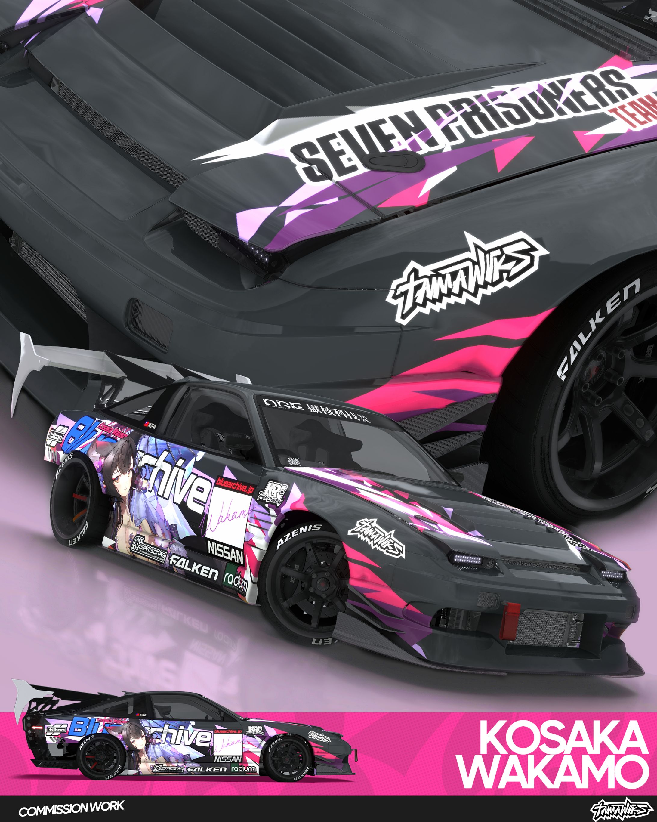 Commission Kosaka wakamo Itasha-1
