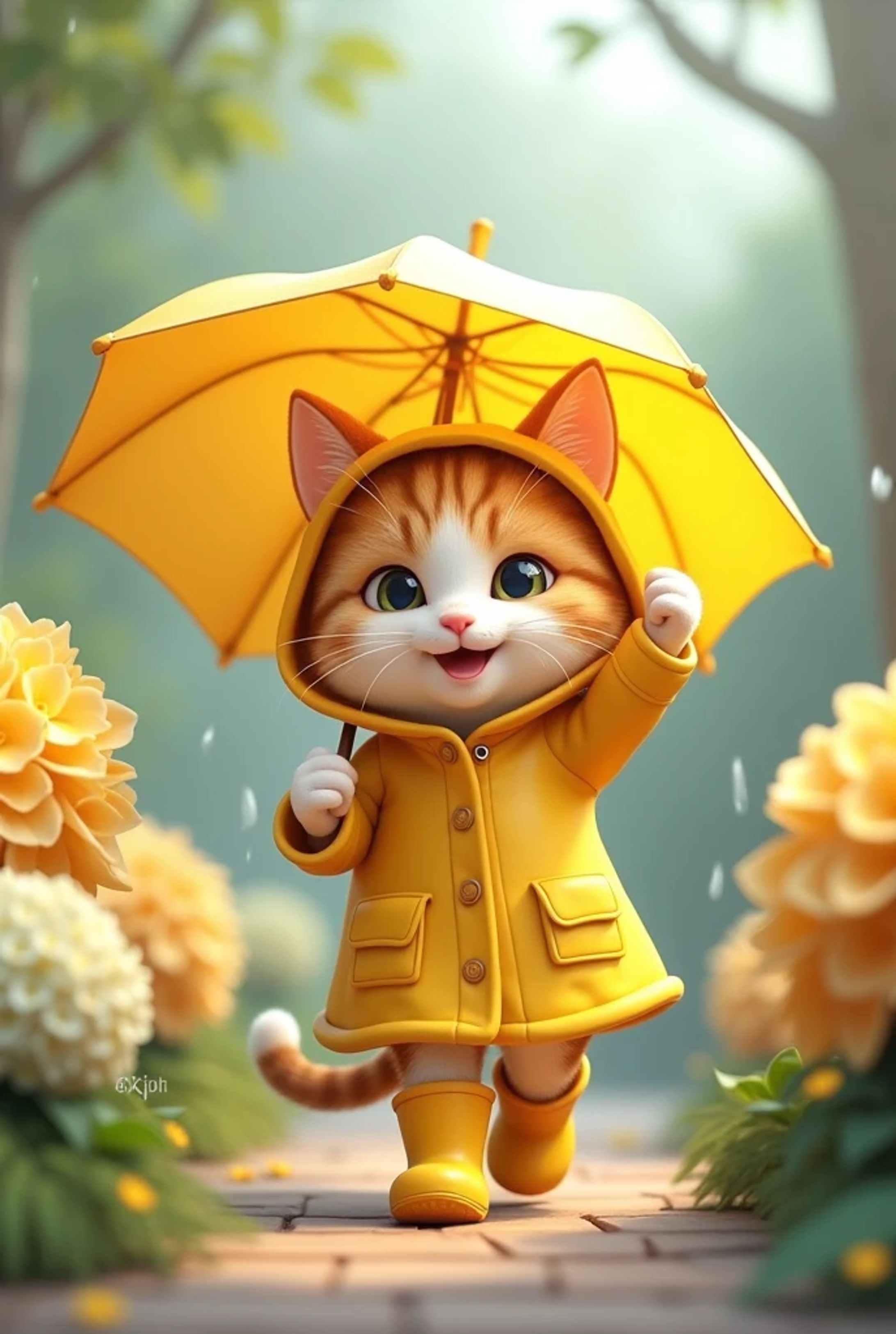 cat's＿黄色い傘-1