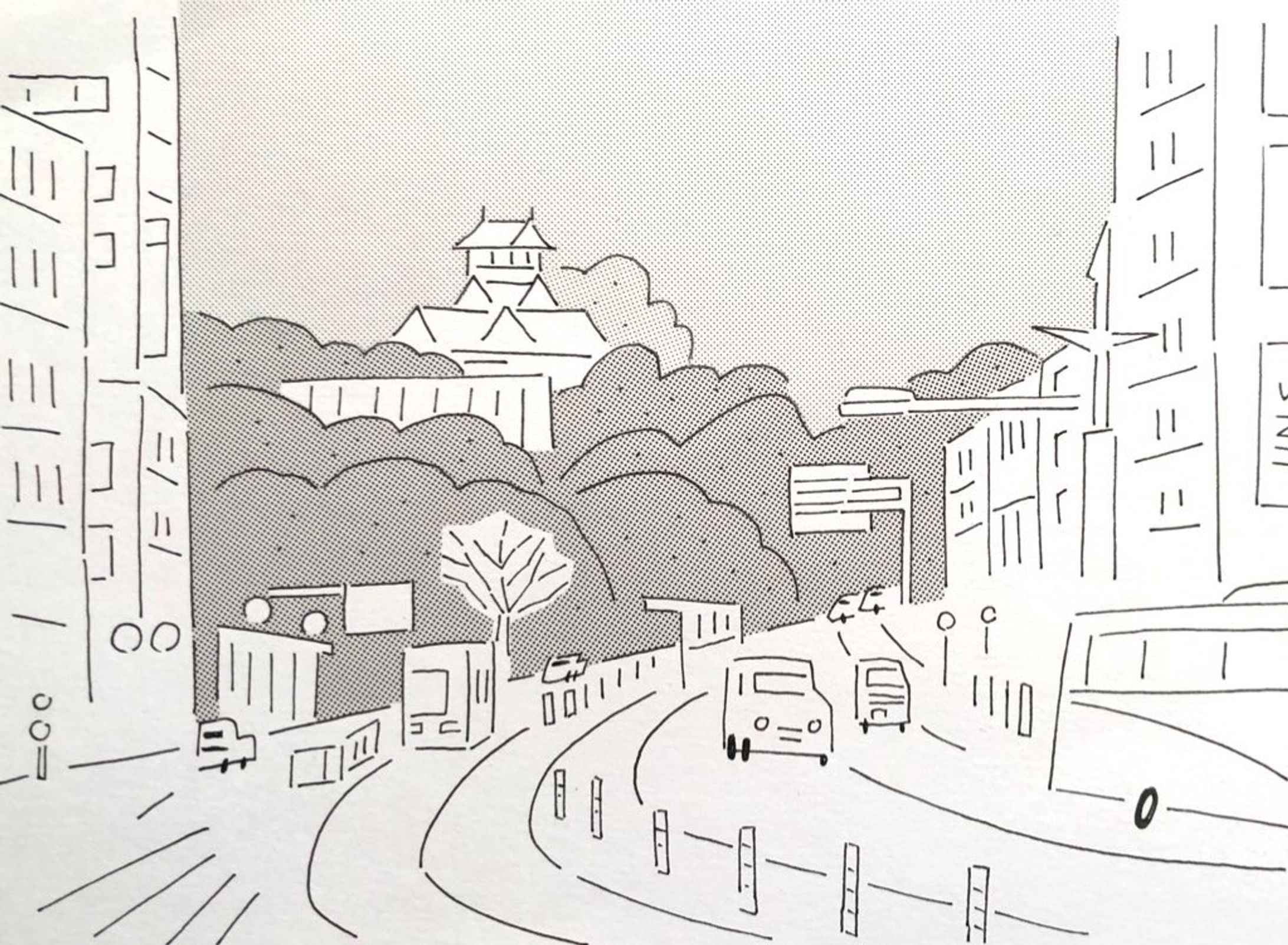 モノクロ風景画-1