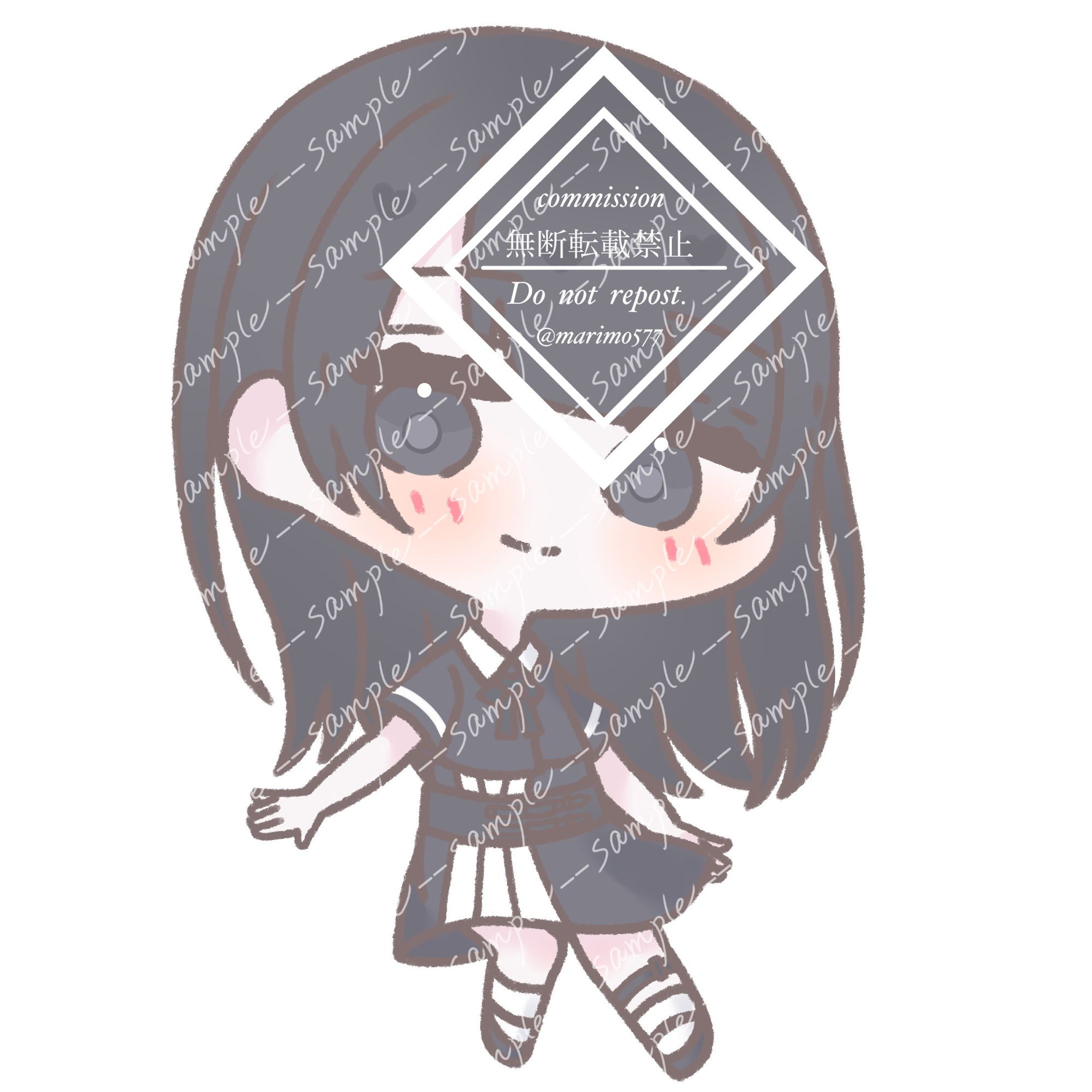 綺麗で可愛い女の子(お仕事絵)-1