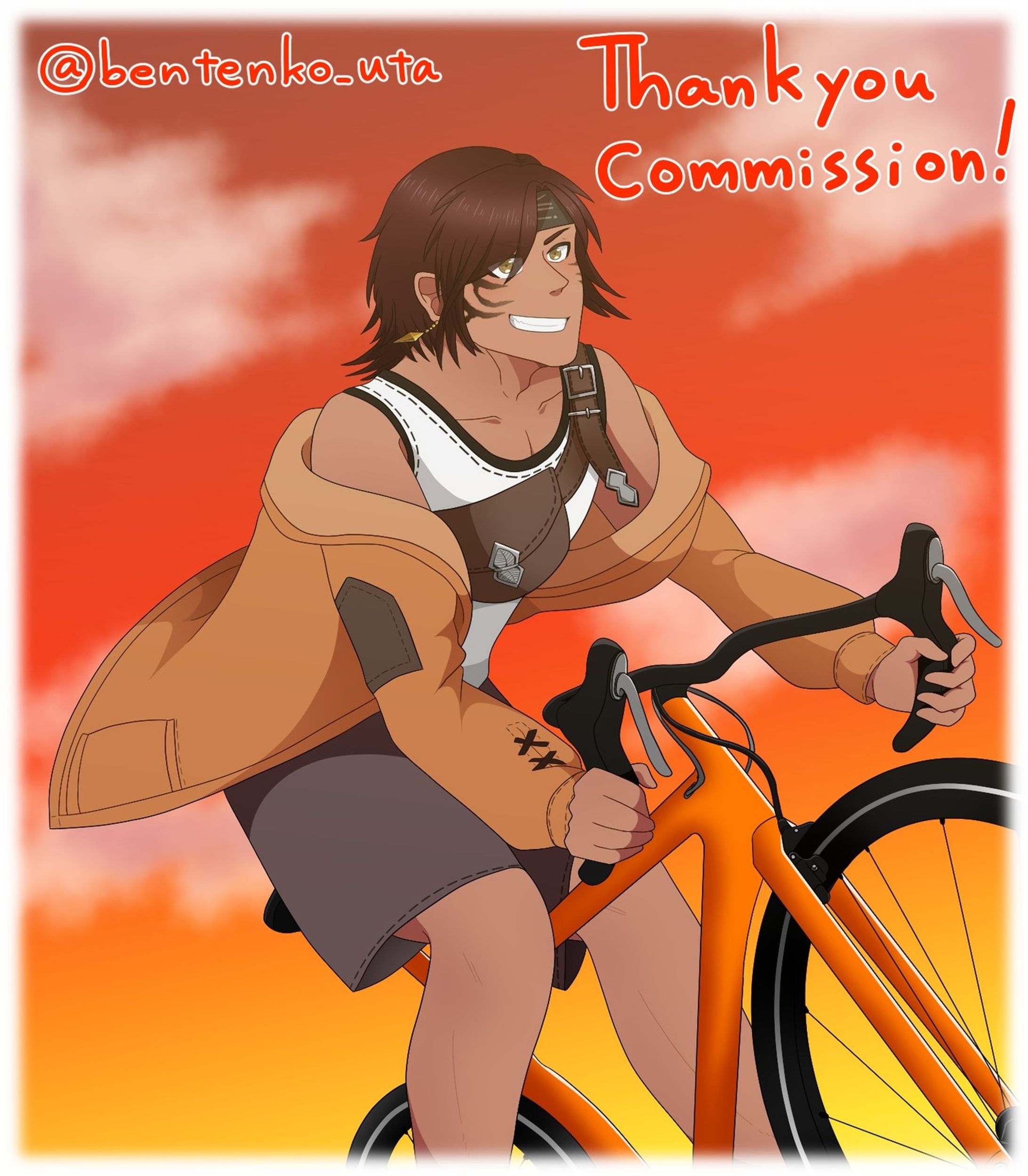 【skeb】
skebにてご依頼いただきました！
アピールを受け取って下さりありがとうございました🚲✨
URL↓
https://skeb.jp/@bentenko_uta/works/7

#skeb
#イラストオーダー
#イラストオーダー受付中
#art
#artwork
#artgallery
#illustration
#illust
#illustrator
#commission
#commissionart
#イラスト
#コミッション
#コミッションワーク
#有償依頼受付中
#依頼受付中
#🚲
#自転車
#🌇
#夕日-1