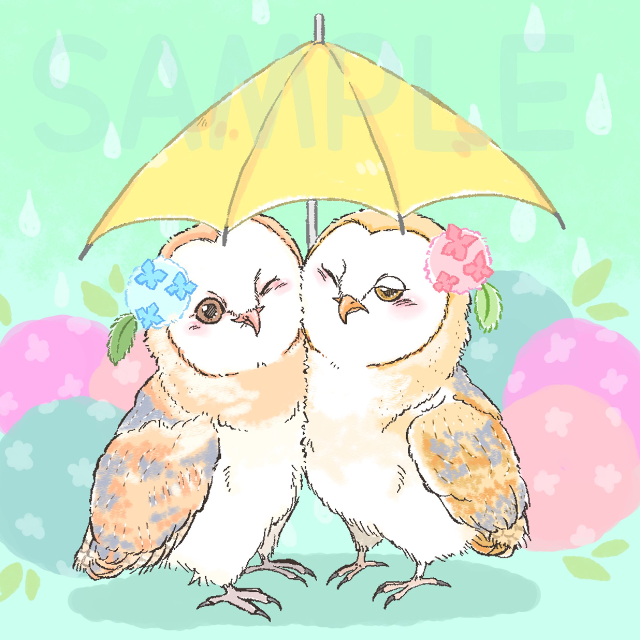 フクロウ×梅雨-1