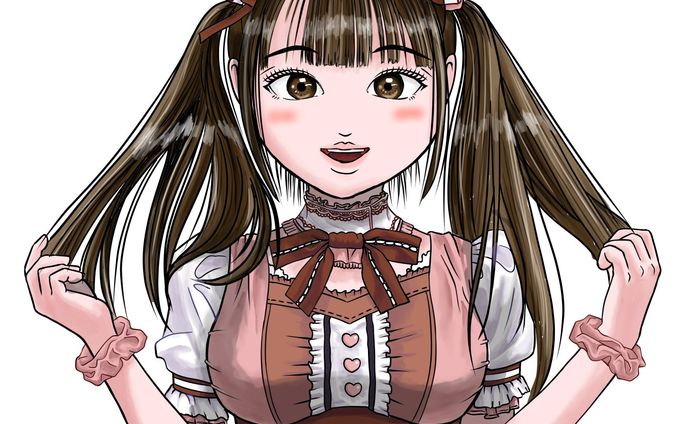 メイド髪の毛に自信あり