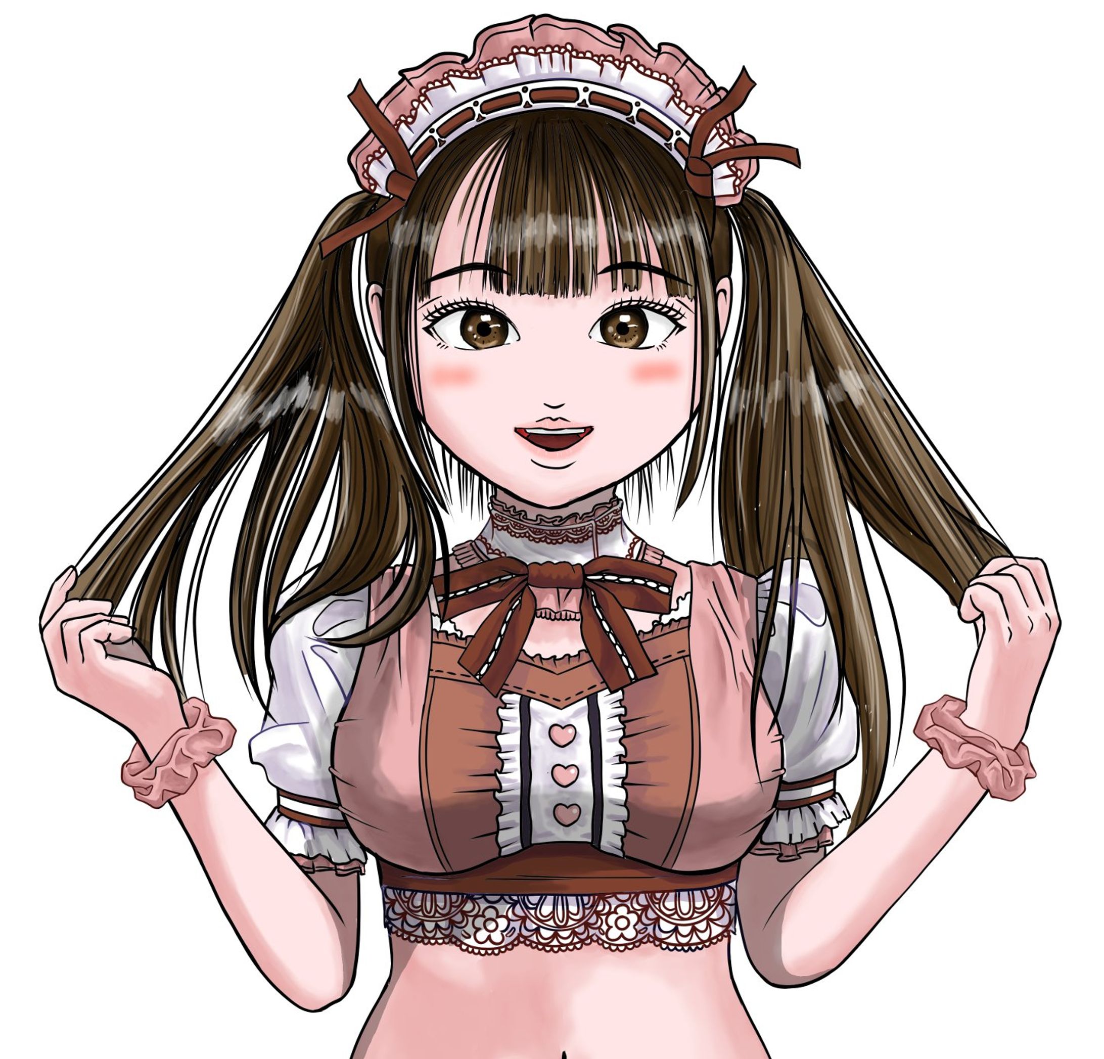 メイド髪の毛に自信あり-1