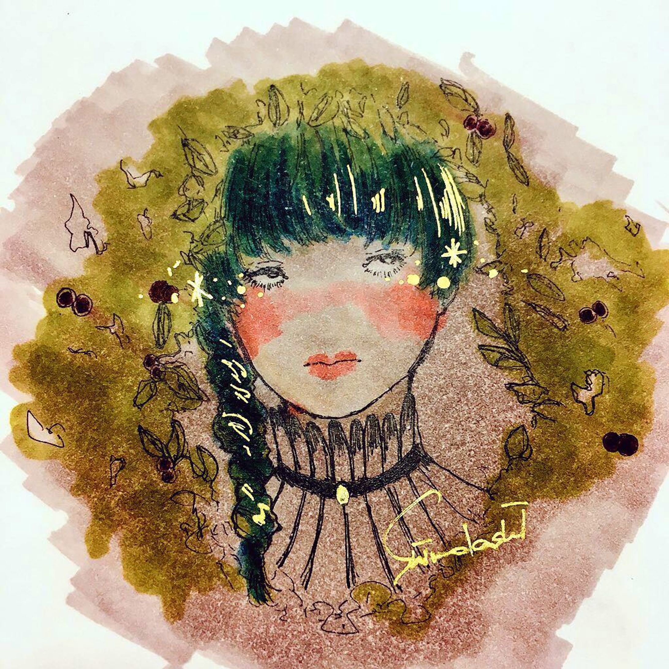 #アナログイラスト #analogillustration #イラスト #イラストレーション #illustration #コピック #ボールペンイラスト #水彩画 #女の子 #girl-1