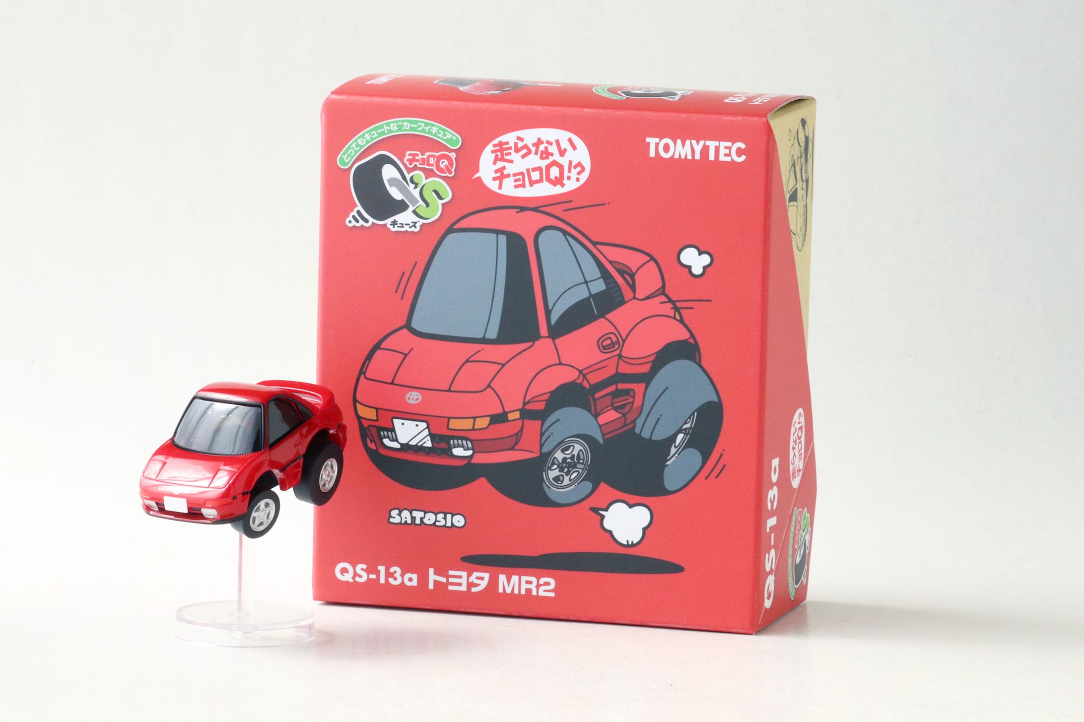 TOMYTEC チョロQ Q's QS-13a トヨタ MR2（赤）パッケージイラスト-1